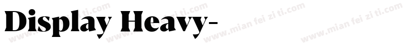 Display Heavy字体转换